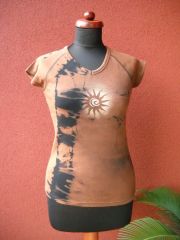 Tričko dámské - výstřih ve tvaru V - slunce 02
